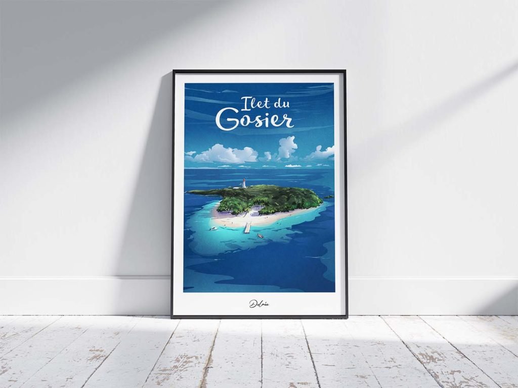 Affiche guadeloupe Ilet du gosier